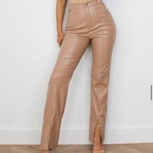 Missguided PU Leather High Waist Pants
